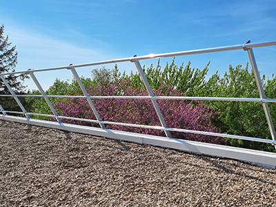 garde-corps technique aluminium platine v