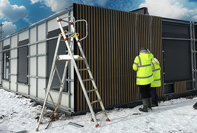 plateformes individuelles roulantes neige plateforme PIRL devant module