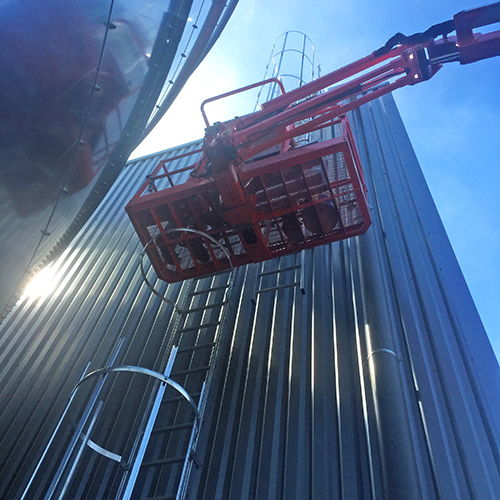 installation échelle à crinoline alu martinique