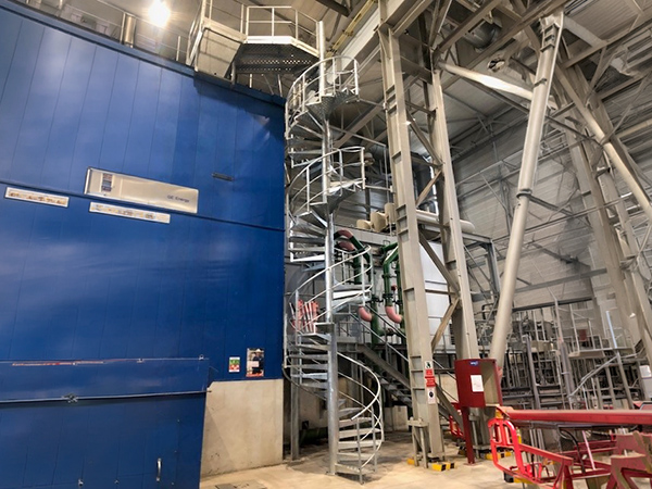 escalier hélicoidal acces technique acier