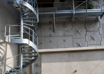escalier 2 lisses avec passerelle